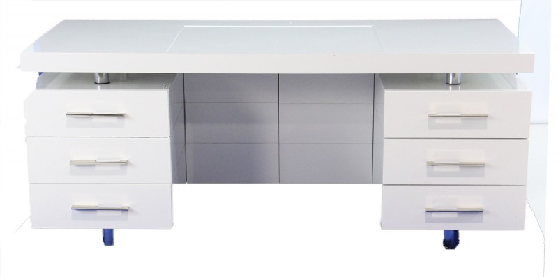 White Lacquer Contemporary Desk For Sale In Ct Middlebury