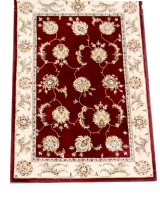 Maroon Silk & Wool Area Rug