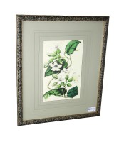 White Flower Print Custom Frame