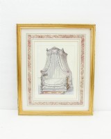 artwork victorian table/drapery scene