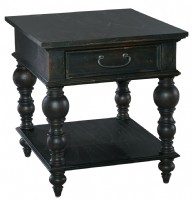 Aged Black Homestead Lamp Table