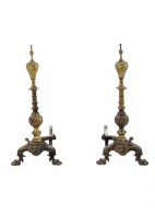 Antique Chippendale Andirons