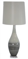 Silver Glass Gourd Shaped Table Lamp