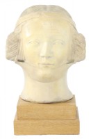 Abstract Sculpted Grecian Female Head on Stand