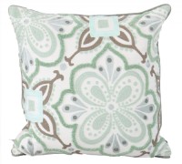 Custom Al Hambra Green White & Gold Pillow