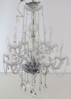 Ten Arm Ten Light Crystal Chandelier