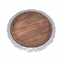 Shimmer Round Cheese Board, Dark Wood