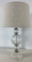 Ribbed Glass Four Tier Table Lamp