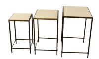 Set of 3 Brass Nesting Tables